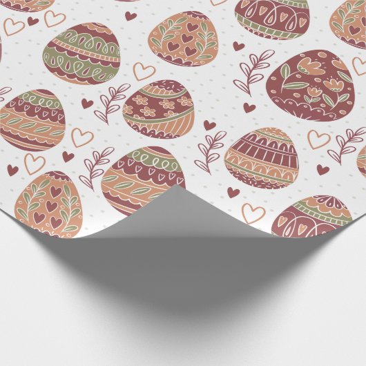 Dekoratives Packpapier des Osterei-Muster-| (Ecke)