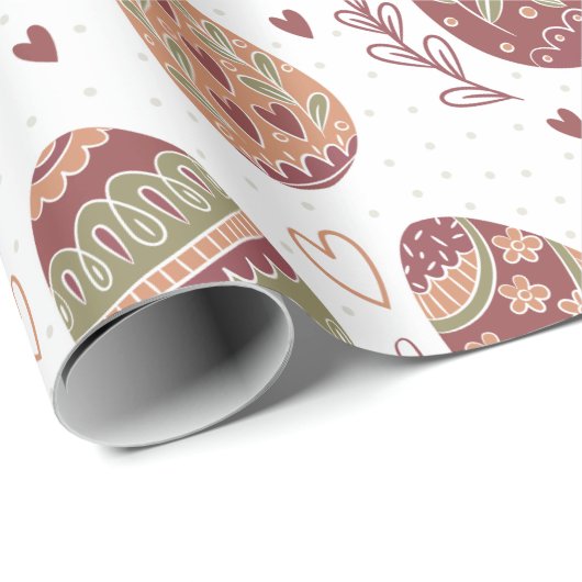 Dekoratives Packpapier des Osterei-Muster-| (Rolleneckpunkt)