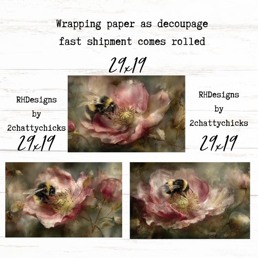 Dekoratives Papier Découpage Botanische Teal Blume