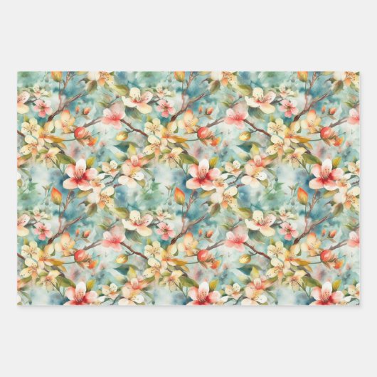 DEKORATIVES PAPIER-SET FÜR FRÜHBLUME GESCHENKPAPIER SET (Vorderseite 2)