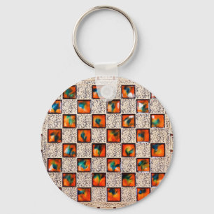 Dekoratives Patronenbild für die Basic-Button-Schl Schlüsselanhänger