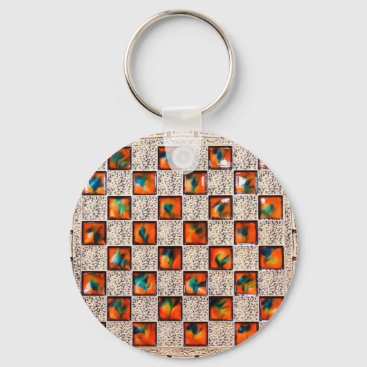 Dekoratives Patronenbild für die Basic-Button-Schl Schlüsselanhänger (Vorderseite)