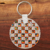 Dekoratives Patronenbild für die Basic-Button-Schl Schlüsselanhänger (Vorderseite)