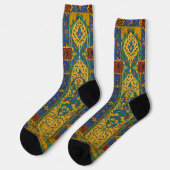 Dekoratives persisches kompliziertes Blumenmuster Socken (Linkes Detail)