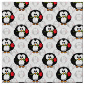 Dekoratives Pinguin-Muster Stoff (Nahaufnahme)