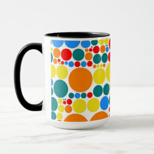 Dekoratives Polka Dot Mosaic Muster Tasse