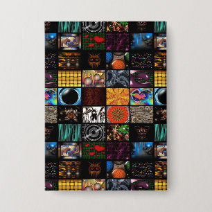 Dekoratives Pop-Art-Muster Button