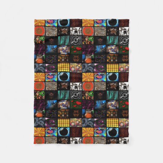 Dekoratives Pop-Art-Muster Fleecedecke (Vorderseite)