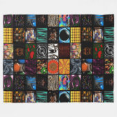 Dekoratives Pop-Art-Muster Fleecedecke (Vorderseite (Horizontal))