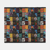 Dekoratives Pop-Art-Muster Fleecedecke (Vorderseite (Horizontal))