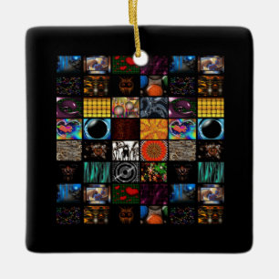 Dekoratives Pop-Art-Muster Keramikornament