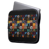 Dekoratives Pop-Art-Muster  Laptopschutzhülle (Vorderseite Links)