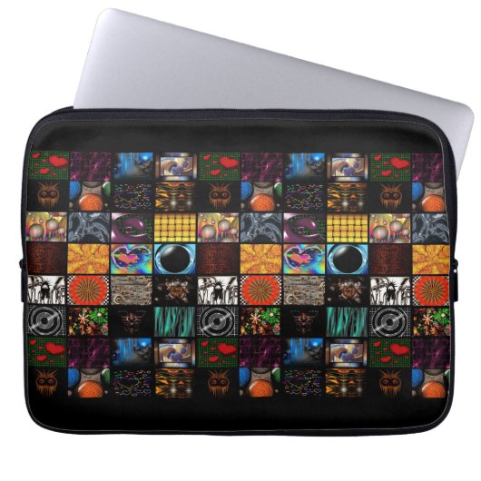 Dekoratives Pop-Art-Muster Laptopschutzhülle (Vorderseite)