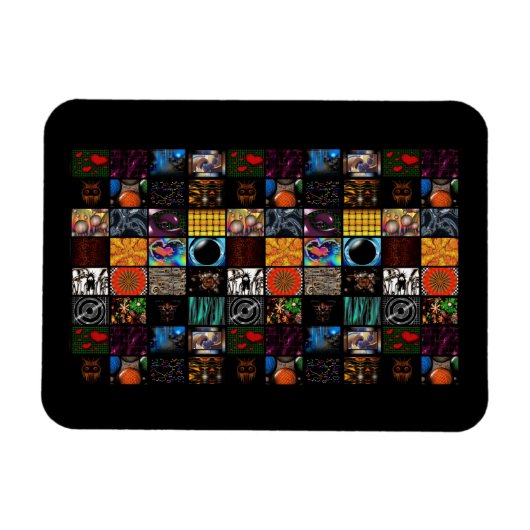 Dekoratives Pop-Art-Muster Magnet (Horizontal)