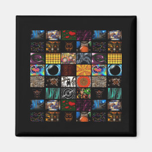 Dekoratives Pop-Art-Muster  Magnet