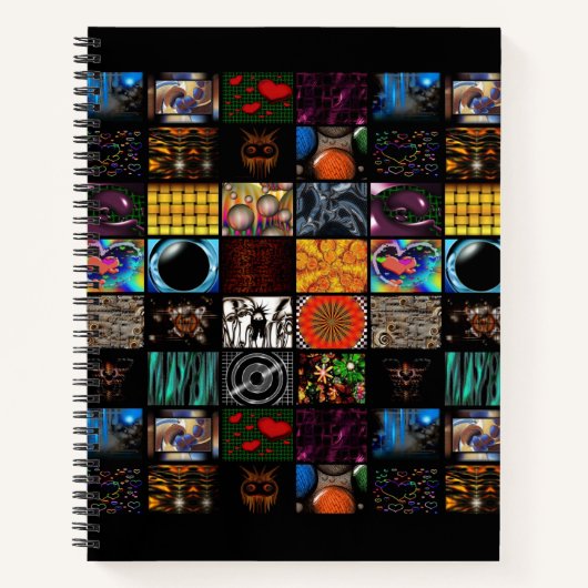 Dekoratives Pop-Art-Muster Notizblock (Vorderseite)