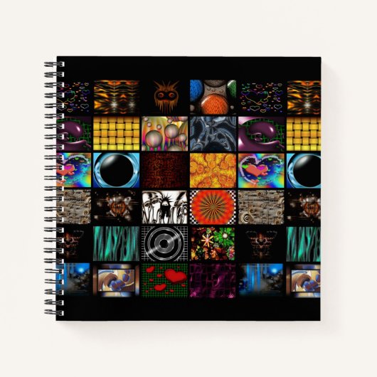 Dekoratives Pop-Art-Muster Notizblock (Vorderseite)