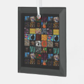 Dekoratives Pop-Art-Muster Ornament Aus Glas (Vorderseite links)
