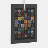 Dekoratives Pop-Art-Muster Ornament Aus Glas (Vorderseite Rechts)