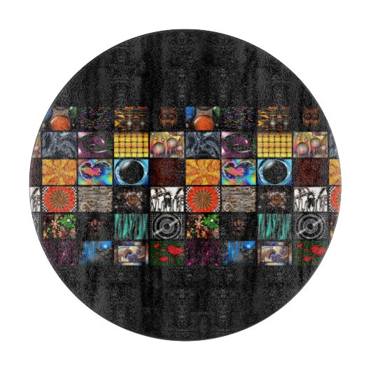 Dekoratives Pop-Art-Muster Schneidebrett (Vorderseite)