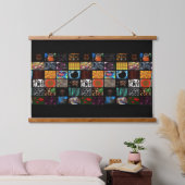 Dekoratives Pop-Art-Muster Wandteppich Mit Holzrahmen (Schlafzimmer)