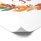 Dekoratives Poster mit Hello Fall (Ecke)
