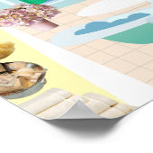 Dekoratives Poster mit Klauenbadewanne (Ecke)