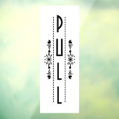 Dekoratives Punktschild, Fensteraufkleber (Blatt 3)