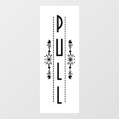 Dekoratives Punktschild, Fensteraufkleber (Blatt)