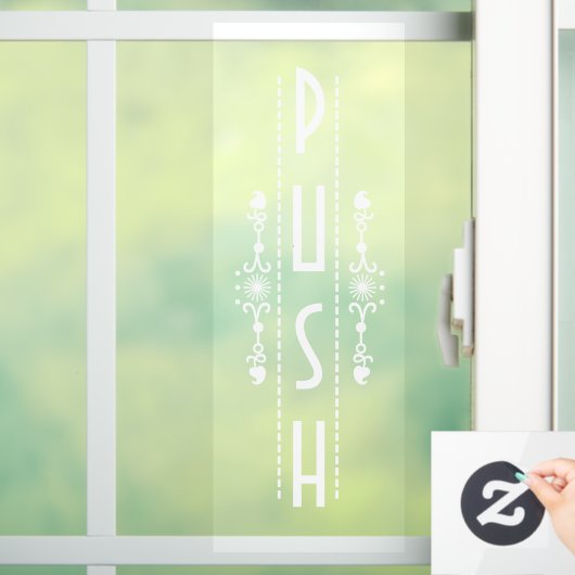 Dekoratives Push-Door-Zeichen, Fensteraufkleber (Zuhause)