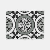 Dekoratives Renaissance Rosette Tile Design Fleecedecke (Vorderseite (Horizontal))