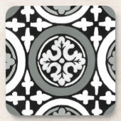 Dekoratives Renaissance Rosette Tile Design Getränkeuntersetzer (Vorderseite)