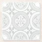 Dekoratives Renaissance Rosette Tile Design Glasuntersetzer (Rückseite)