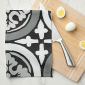 Dekoratives Renaissance Rosette Tile Design Handtuch (Viertel Falte)