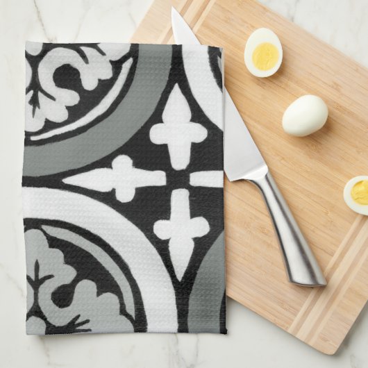 Dekoratives Renaissance Rosette Tile Design Handtuch (Viertel Falte)