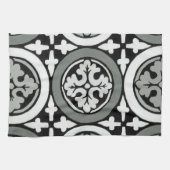 Dekoratives Renaissance Rosette Tile Design Handtuch (Horizontal)