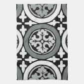 Dekoratives Renaissance Rosette Tile Design Handtuch (Vertikal)