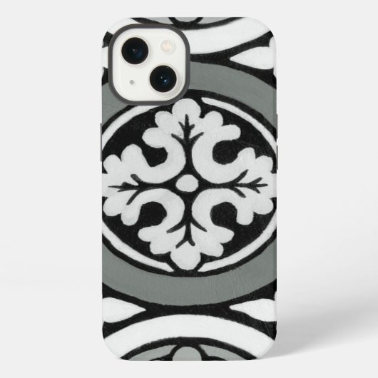 Dekoratives Renaissance Rosette Tile Design iPhone Hülle (Rückseite)