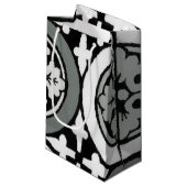 Dekoratives Renaissance Rosette Tile Design Kleine Geschenktüte (Vorderseite Schrägansicht)