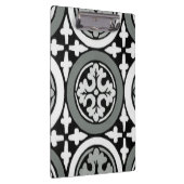 Dekoratives Renaissance Rosette Tile Design Klemmbrett (Rechts)