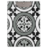 Dekoratives Renaissance Rosette Tile Design Klemmbrett (Vorderseite)