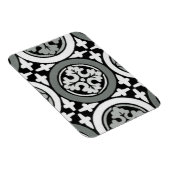 Dekoratives Renaissance Rosette Tile Design Magnet (Rechte Seite)