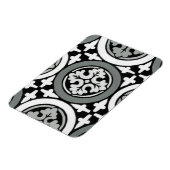 Dekoratives Renaissance Rosette Tile Design Magnet (Linke Seite)
