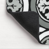 Dekoratives Renaissance Rosette Tile Design Mousepad (Ecke)