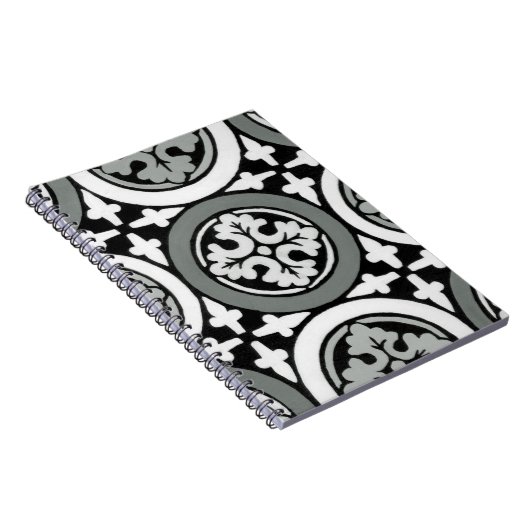 Dekoratives Renaissance Rosette Tile Design Notizblock (Rechte Seite)