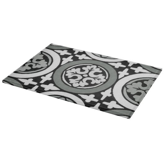 Dekoratives Renaissance Rosette Tile Design Schneidebrett (Ecke)