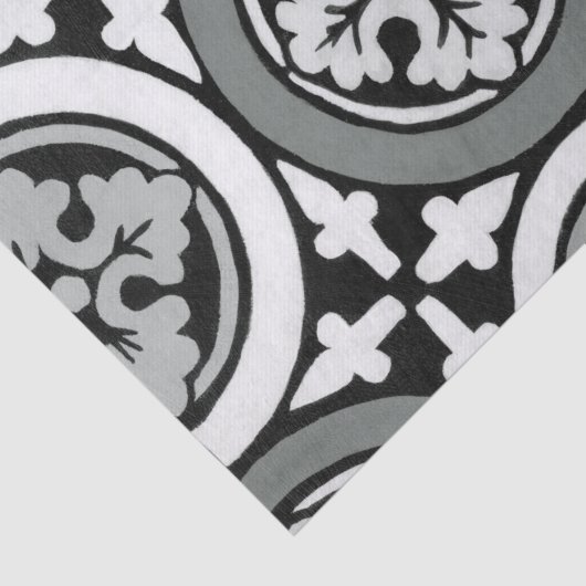 Dekoratives Renaissance Rosette Tile Design Seidenpapier (Ausschnitt)