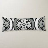 Dekoratives Renaissance Rosette Tile Design Seitenschläferkissen (Rückseite)