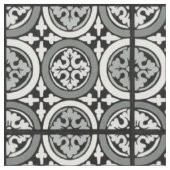 Dekoratives Renaissance Rosette Tile Design Stoff (Nahaufnahme)