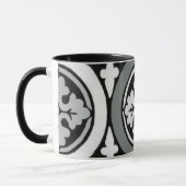 Dekoratives Renaissance Rosette Tile Design Tasse (Links)